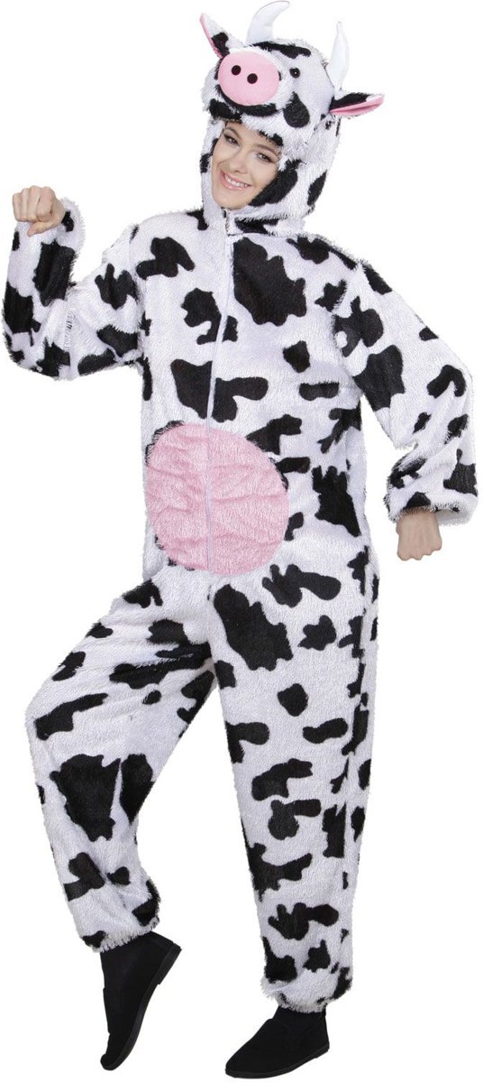 Koe & Stier Kostuum | Full-Body Pluche Koe | Volwassen | Medium / Large | Carnaval kostuum | Verkleedkleding